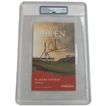 Tiger Woods Signed 2018 Open Championship Carnoustie Players Edition Yardage Guide PSA DNA Mint 9