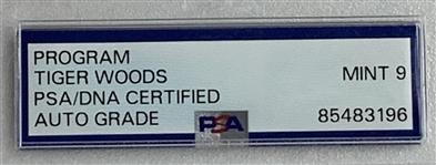 Tiger Woods Signed 2018 Open Championship Carnoustie Players Edition Yardage Guide PSA DNA Mint 9