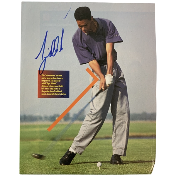 Tiger Woods 1994 Signed Late Release Position Golf Digest Magazine Page JSA ALOA
