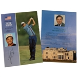 Tiger Woods Signed 1995 Open Championship at St. Andrews Program Page - Open Debut! JSA ALOA