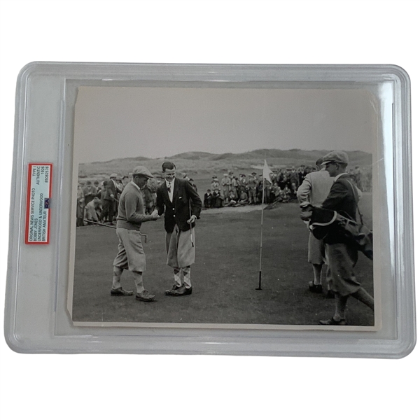 1926 Bobby Jones British Amateur Original PSA Type I Photo by Underwood & Underwood w/ Foe Andrew Jamieson Jr.