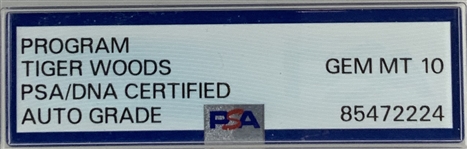 Tiger Woods Signed 1995 US Open Debut 1st Rd Thursday Pairing Sheet PSA DNA GEM MT 10