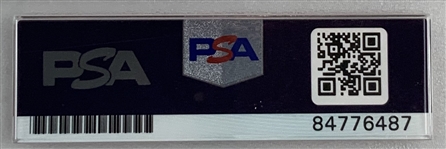 Tiger Woods Signed 1997 MasterCard Colonial Round 1 Match-Used Scorecard (67!) PSA NM-MT 8