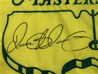Rory Mcilroy Signed 2025 Masters Tournament Embroidered Flag JSA ALOA