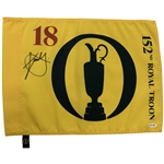 Xander Schauffele Signed 2024 Open Championship at Royal Troon Yellow Screen Flag JSA #CM67393