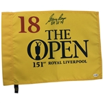 Gary Player Signed 151st Open Championship Royal Liverpool Pin Flag JSA #CM67291