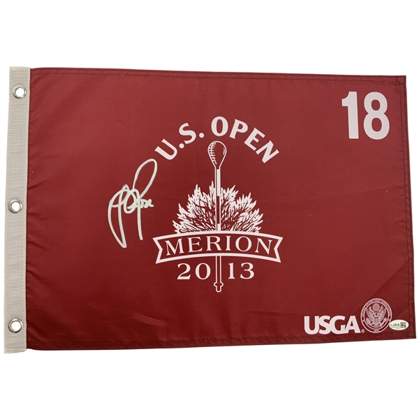 Justin Rose Signed 2013 U.S. Open Merion Golf Club Pin Flag JSA #CK44872