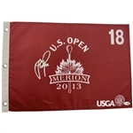 Justin Rose Signed 2013 U.S. Open Merion Golf Club Pin Flag JSA #CK44872