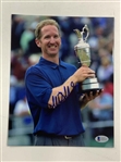 Lot of 6 Signed Professional Golf Photographs Featuring Open Championship Winners Beckett, JSA & JSA ALOA
