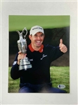 Lot of 6 Signed Professional Golf Photographs Featuring Open Championship Winners Beckett, JSA & JSA ALOA