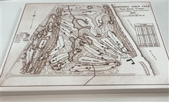 Seminole Golf Club 1929 Course Map Stretched Canvas Print after Donald J. Ross