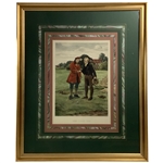 Walter Dendy Sadler The First Tee Framed Historical Golf Print