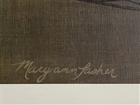 Mary Ann Lasher, Classic Roadster and Golfer at Estate, Offset Lithograph Print