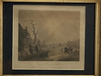 Albert Henry Payne after Adriaen van Ostade, Dutch Winter Scene Steel Engraving