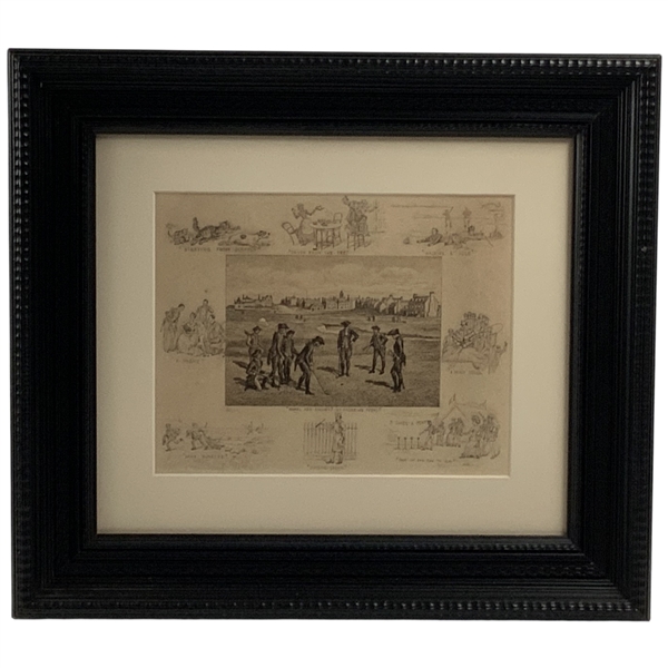 Frank Paton Signed Golf Etching Royal and Ancient St Andrews 1798 Published 1894