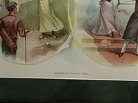 1894 Truth Company Color Lithograph Triumphant in Both Games by Irwin Moorhead