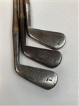 Set of 6 Tom Stewart St. Andrews Hickory Shafted Antique Golf Irons