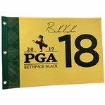 Brooks Koepka Signed 2019 PGA Championship Bethpage Black Flag JSA ALOA