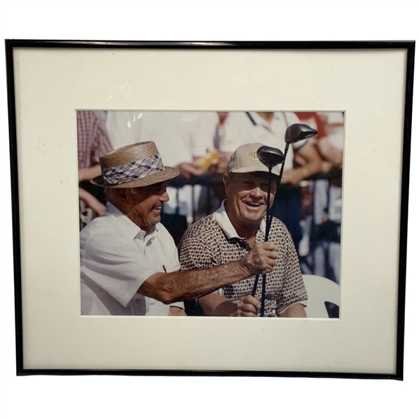 Framed Color Photograph of Golf Legends Sam Snead and Jack Nicklaus