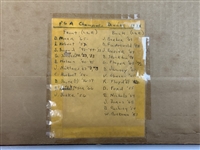 Vintage Framed 1974 PGA Champions Dinner Group Photograph with Handwritten Identification Key