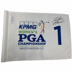 Inbee Park Signed 2015 Womens PGA Championship at Westchester Tournament Flown Hole 1 Flag JSA ALOA