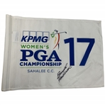 Brooke Henderson Signed 2016 KPMG Womens PGA Championship Sahalee Tournament Flown Used Hole 17 Flag JSA ALOA