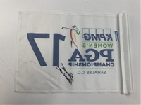 Brooke Henderson Signed 2016 KPMG Women's PGA Championship Sahalee Tournament Flown Used Hole 17 Flag JSA ALOA