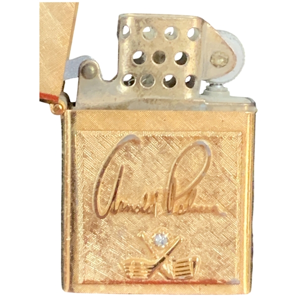 Arnold Palmer 14K Gold Plated Florentine Pocket Lighter