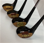 Set of Four Arnold Palmer Peerless Chattanooga Persimmon Woods