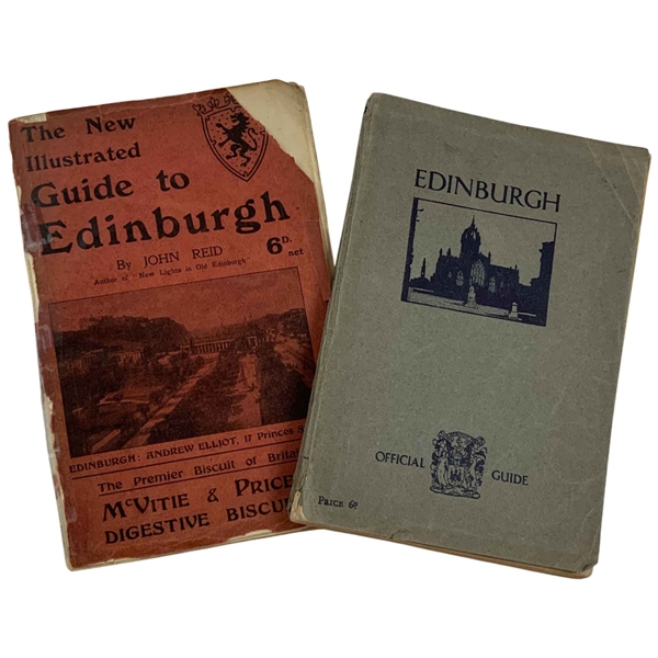 Reid, John and Others. Two Vintage Tourist Guides to Edinburgh. Andrew Elliot and Official Sources, [c. 1910-1935].