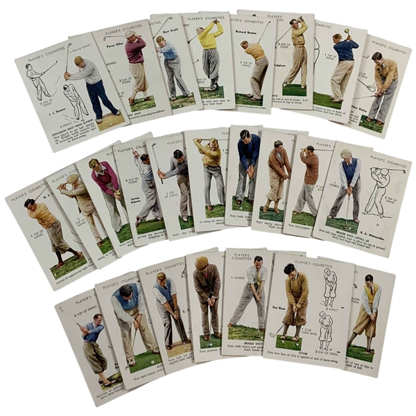 1939 John Player and Sons Golf Cigarette Cards Complete Set of 25
