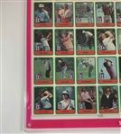 Multi Signed 1982 Donruss PGA Tour Golf Trading Card Uncut Sheet JSA ALOA
