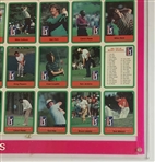 Multi Signed 1982 Donruss PGA Tour Golf Trading Card Uncut Sheet JSA ALOA