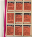 Multi Signed 1982 Donruss PGA Tour Golf Trading Card Uncut Sheet JSA ALOA