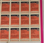 Multi Signed 1982 Donruss PGA Tour Golf Trading Card Uncut Sheet JSA ALOA