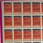 1983 Miller Press PGA Tour Uncut Card Sheet - Payne Stewart Rookie