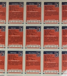 1983 Miller Press PGA Tour Uncut Card Sheet - Payne Stewart Rookie