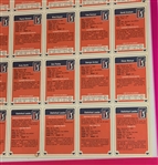1983 Miller Press PGA Tour Uncut Card Sheet - Payne Stewart Rookie