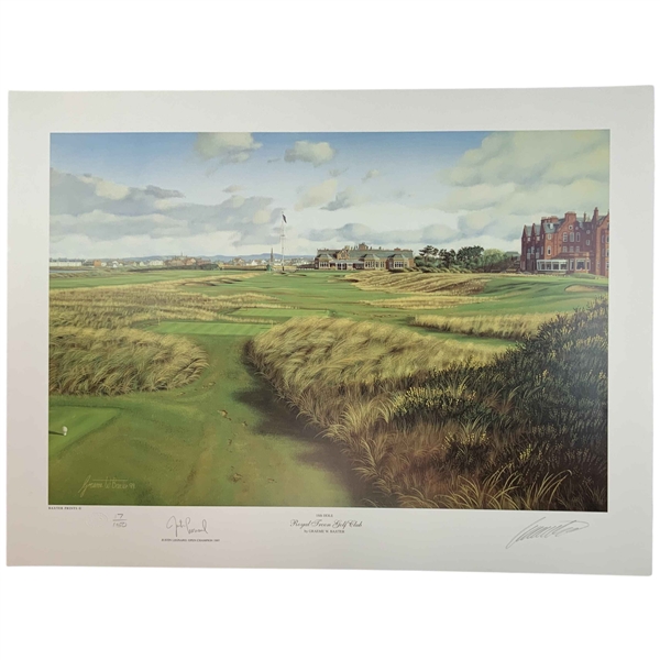 Justin Leonard Signed Graeme W. Baxter Limited Edition Golf Print 18th Hole Royal Troon JSA ALOA