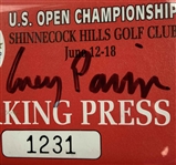  Corey Pavin Signed 1995 U.S. Open Championship at Shinnecock Hills Working Press Credential Badge JSA ALOA