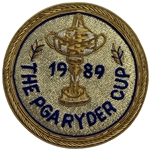 1989 PGA Ryder Cup Commemorative Gold Bullion Blazer Patch