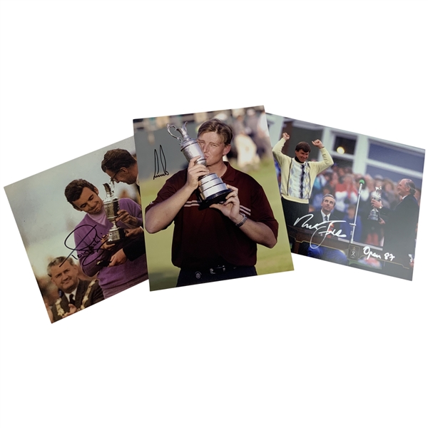 Faldo, Els & Jacklin Signed Claret Jug Photos JSA ALOA