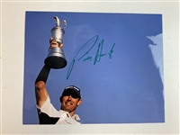 Harrington, Faldo & Hamilton Signed Claret Jug Photos JSA ALOA