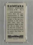 1971 Barratt & Co Ltd Jack Nicklaus Famous Sportsmen Rookie Card PSA 8 NM-MT