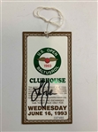 A Collection of Lee Janzen Signed Clubhouse Passes and Ticket Folder from the 1993 U.S. Open Championship at Baltusrol JSA ALOA