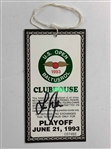 A Collection of Lee Janzen Signed Clubhouse Passes and Ticket Folder from the 1993 U.S. Open Championship at Baltusrol JSA ALOA