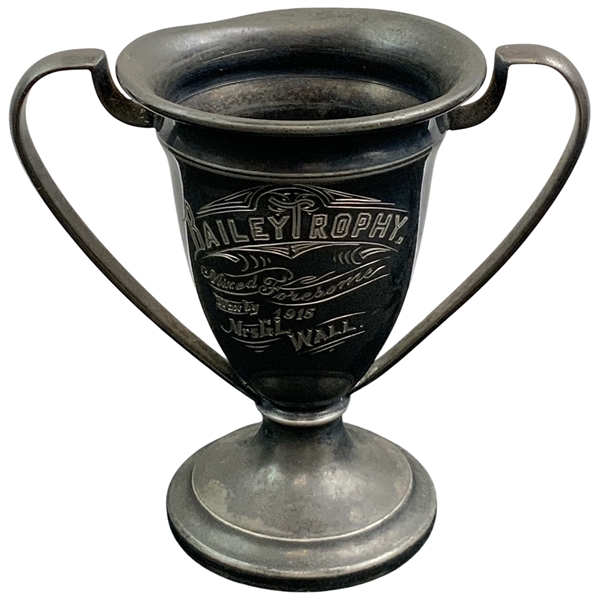 1915 Wilcox Silver Plate Co. Silverplate Golf Trophy Cup Bailey Trophy Mixed Foursome