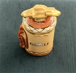 A.L. Limoges France Hand-Painted Porcelain Golf Bag Trinket Box