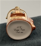 A.L. Limoges France Hand-Painted Porcelain Golf Bag Trinket Box