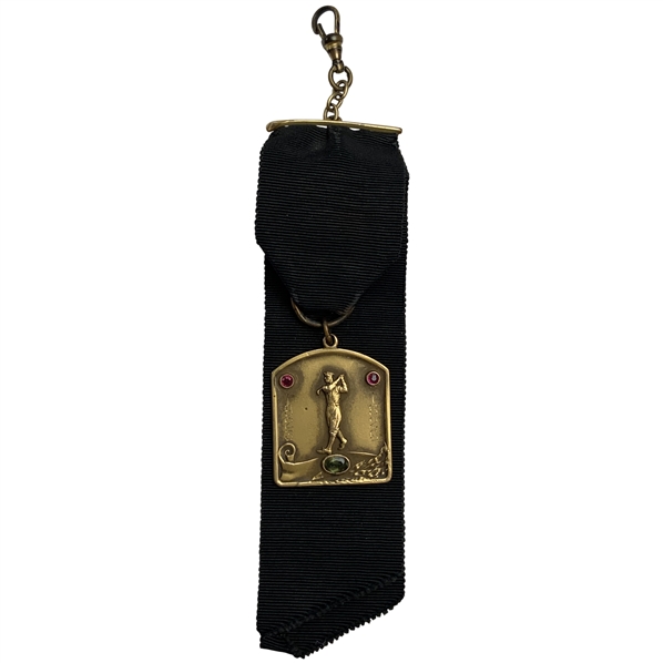 1923 St. Louis A.A.A. Annual Golf Championship Gold-Filled Watch Fob Medal